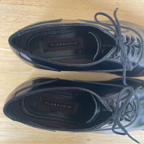 FLORSHEIM Black Leather Cap Toe Oxford Dress Shoes 8.5 D (Medium Width) main image 5